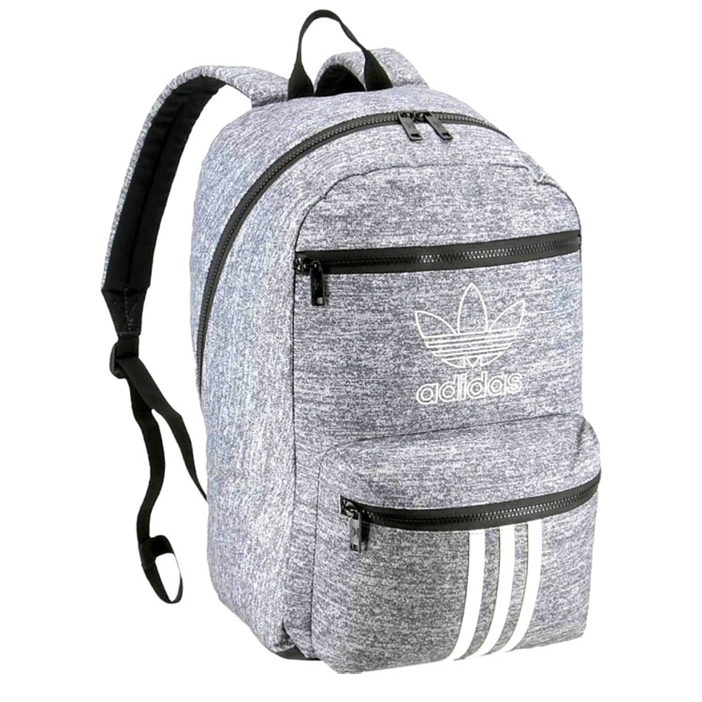 Adidas Originals Unisex National Three Stripes Backpack in Grey/Onyx